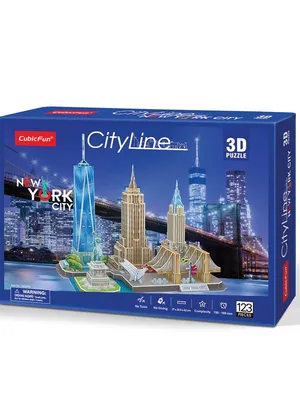 Image of: CubicFun 3D Пъзел CITY LINE NEW YORK CITY